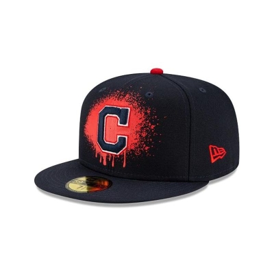 Sapca New Era Cleveland Indians MLB Drip Front 59FIFTY Fitted - Albastri